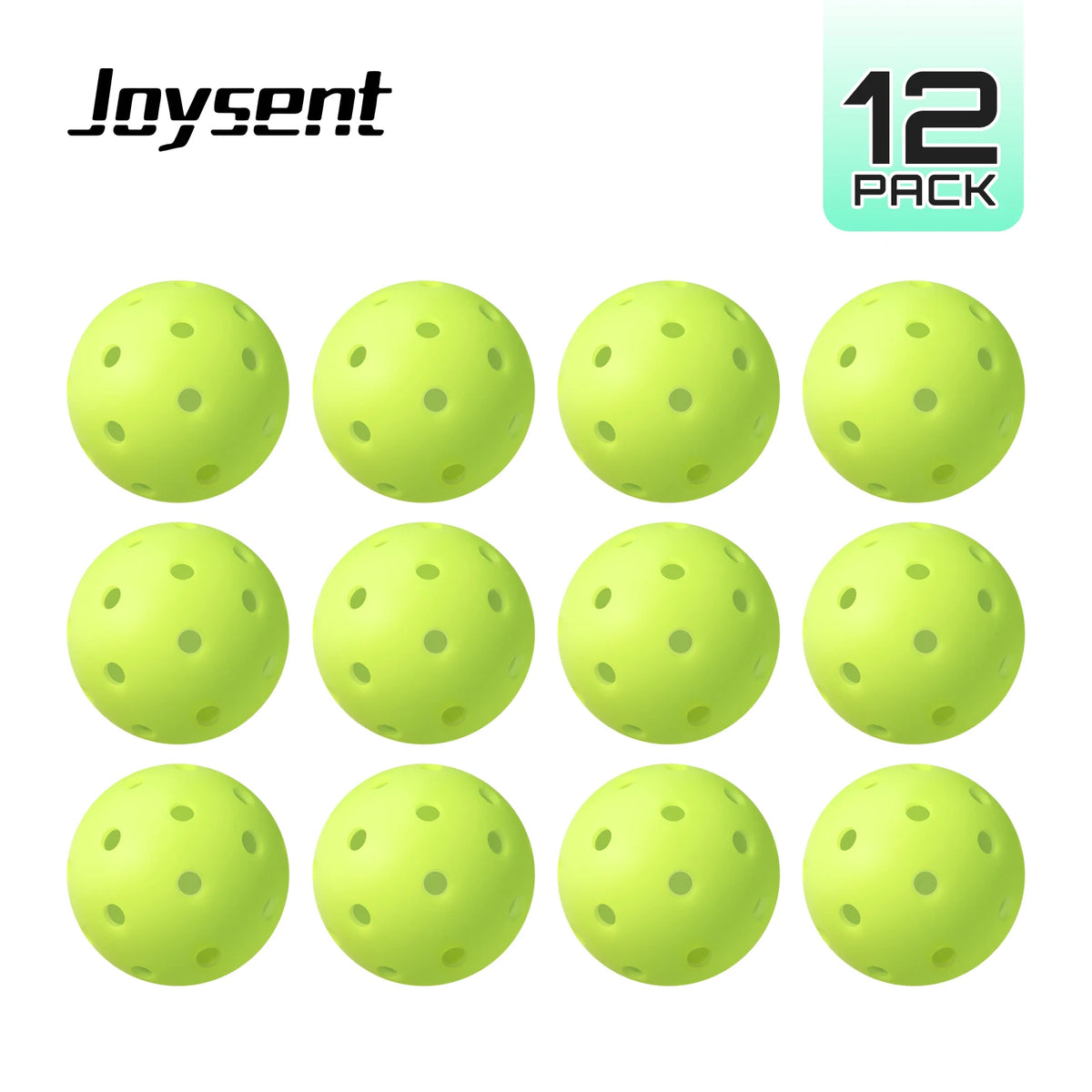 Lot de 12 balles de pickleball d'extérieur Joysent