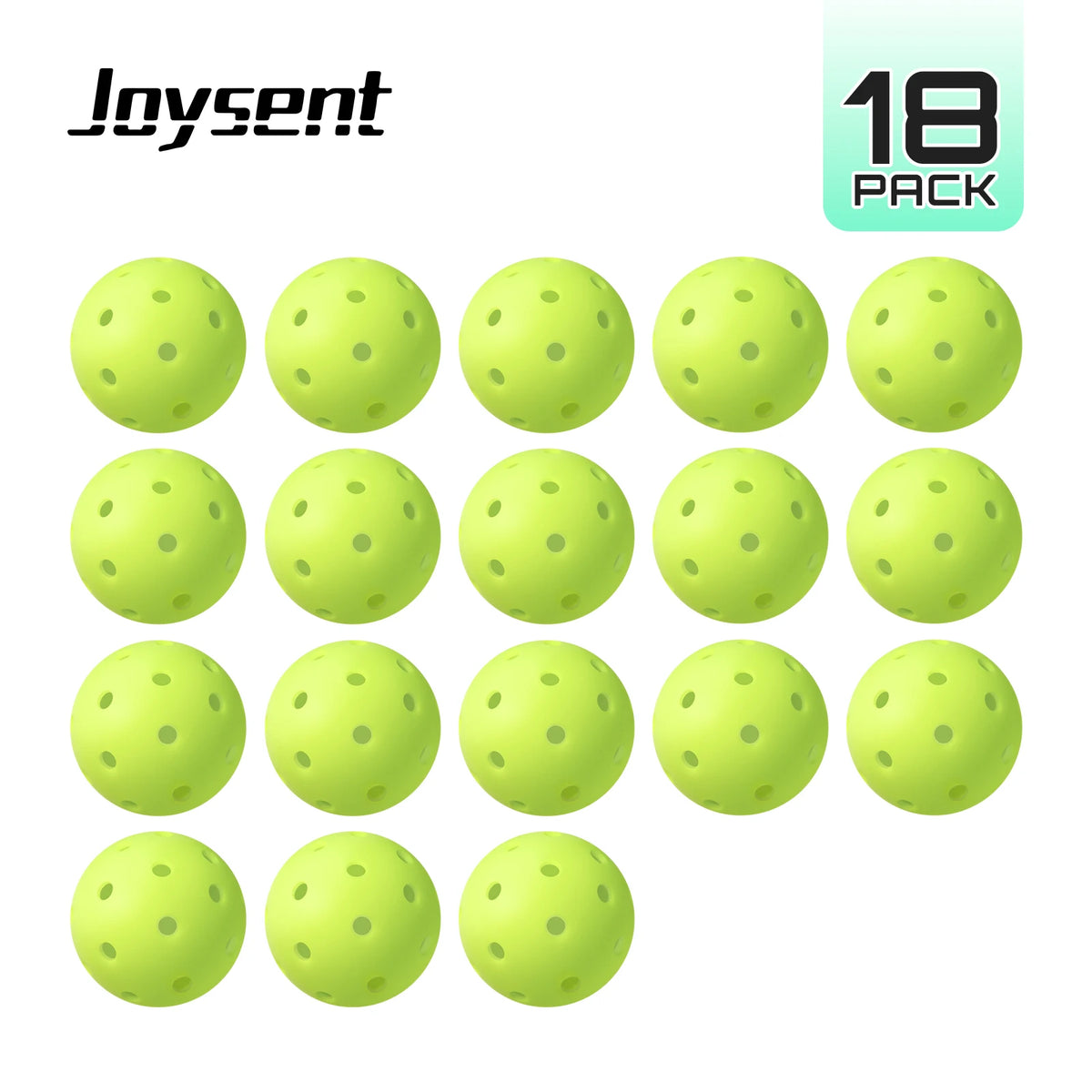 Lot de 18 balles de pickleball d'extérieur Joysent