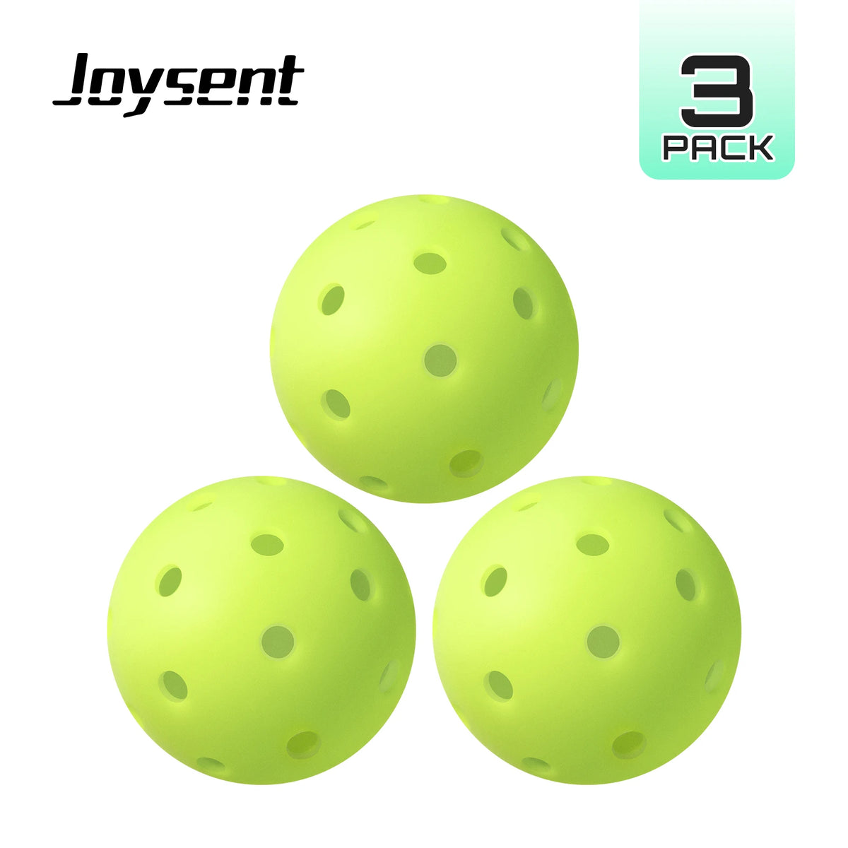 Lot de 3 balles de pickleball d'extérieur Joysent