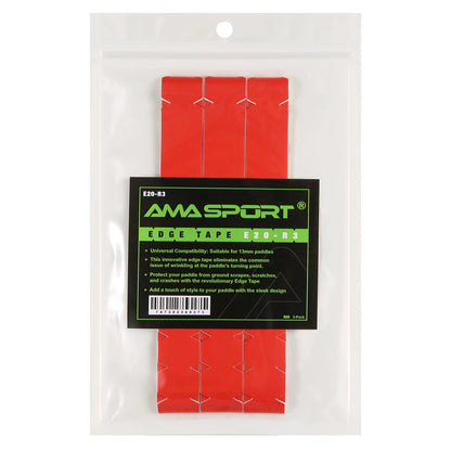 Bande de protection de raquette AMASPORT rouge, largeur 20 mm : sachet refermable de 3 bandes vu de face