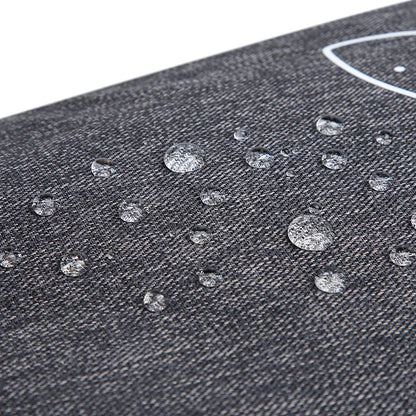 Grand sac de raquettes SANXDI, gros plan sur la toile gris chiné où perlent des gouttes d'eau