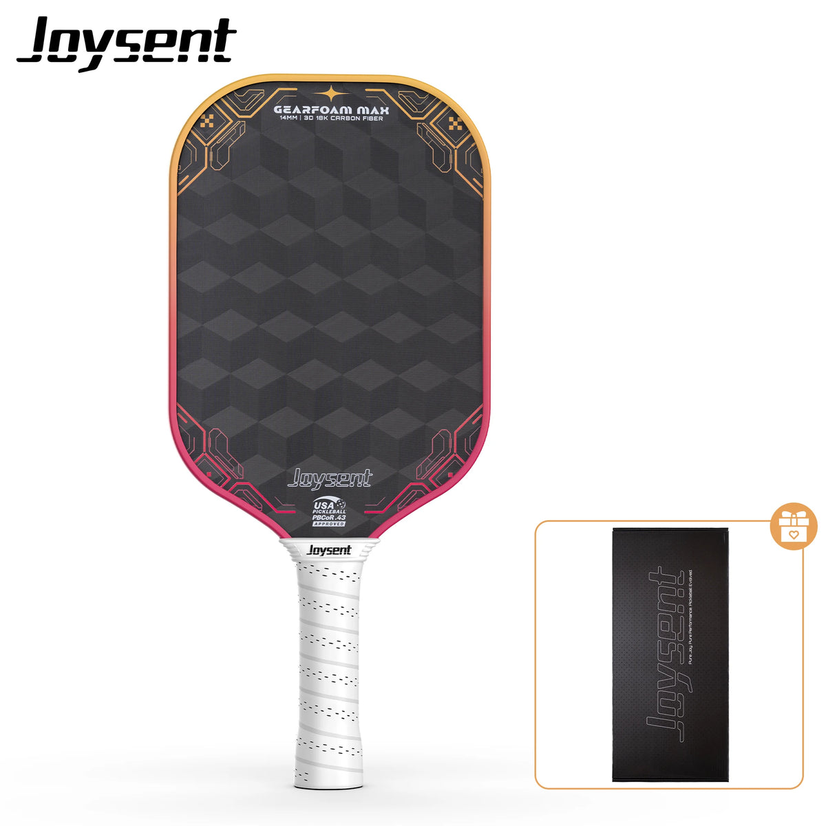 Raquette Joysent Gearfoam Max orange-rose avec sa housse