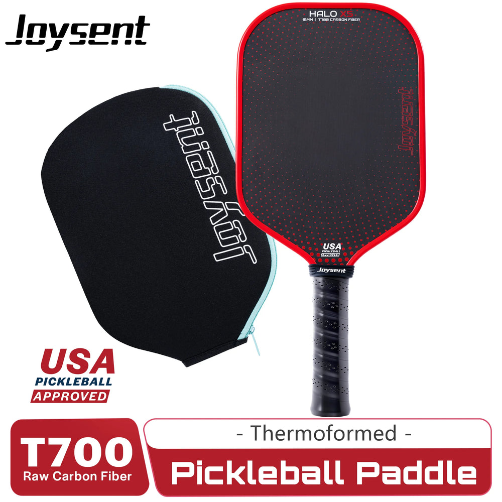 Raquette Joysent Halo X5 – Carbone T700 thermoformée 16 mm, homologuée USA Pickleball