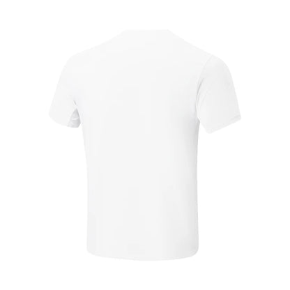 T-shirt d'entraînement homme Li-Ning LN DRY blanc vu de dos, coupe droite à manches courtes, sans marquage